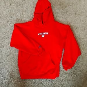 Vintage Jansport Small Wisconsin Badgers Hooded Sweatshirt